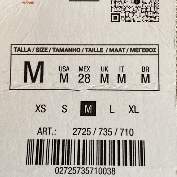 NWT. Zara Beige Viscose/Linen Blend Slim Fit High-Waisted Trousers. Size M. - Picture 7 of 9